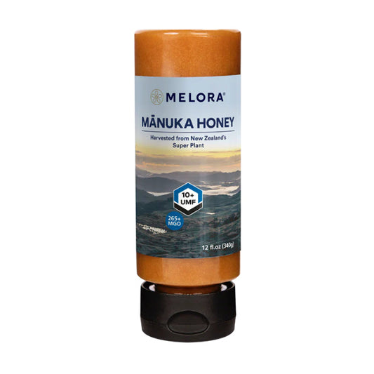 MELORA HONEY MNUKA UMF 10+ SQZBT 12 OZ