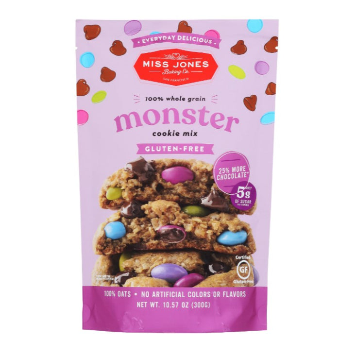 MISS JONES BAKING - MONSTER COOKIE MIX, 10.57 OZ | Pack of 6