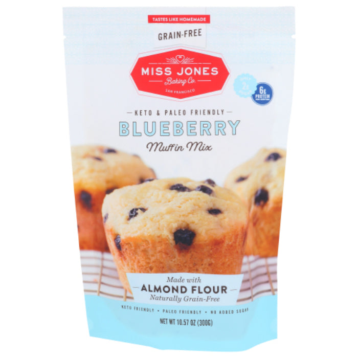 MISS JONES BAKING - ORGANIC BLUEBERRY MUFFIN MIX, 10.57 OZ | Pack of 6