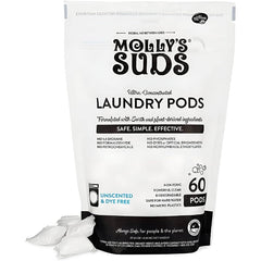 MOLLYS SUDS LAUNDRY PODS PPMT 60CT 29.63 OZ 