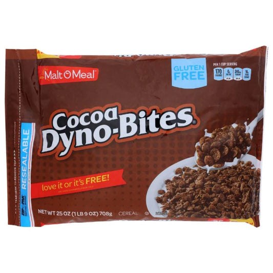 MALT-O-MEAL - CEREAL COCOA DYNO BITES FAMILY SIZE BAG, 25 OZ | Pack of 9