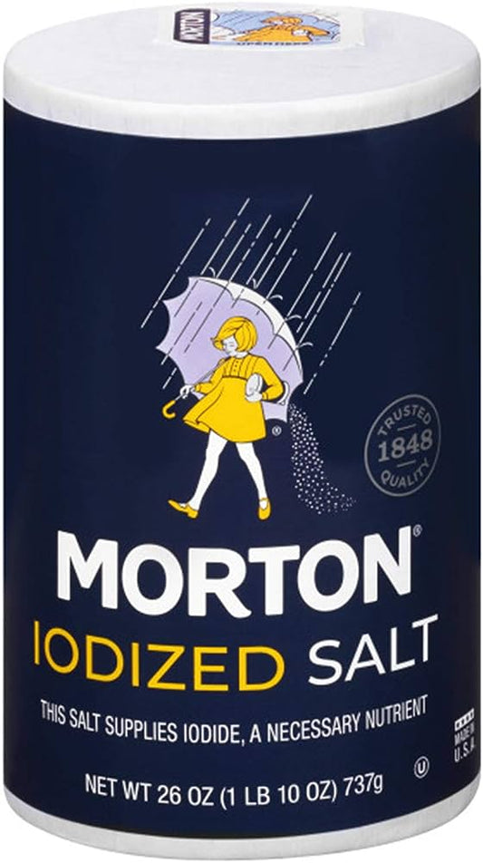 MORTONS SALT IODIZED 26 OZ - Pack of 24