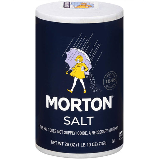 MORTONS SALT PLAIN 26 OZ - Pack of 24