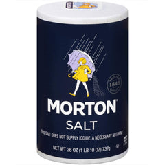 MORTONS SALT PLAIN 26 OZ - Pack of 24