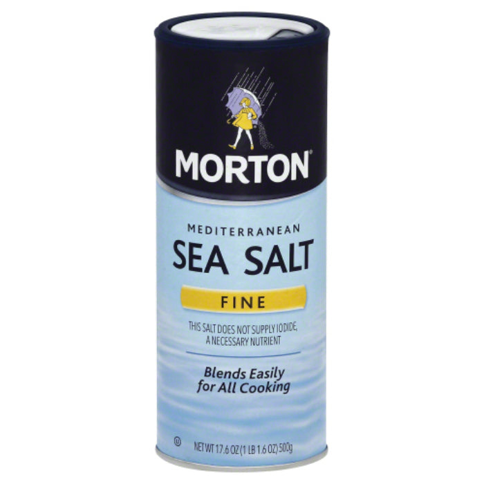 MORTONS SEA SALT FINE 17.5 OZ - Pack of 12