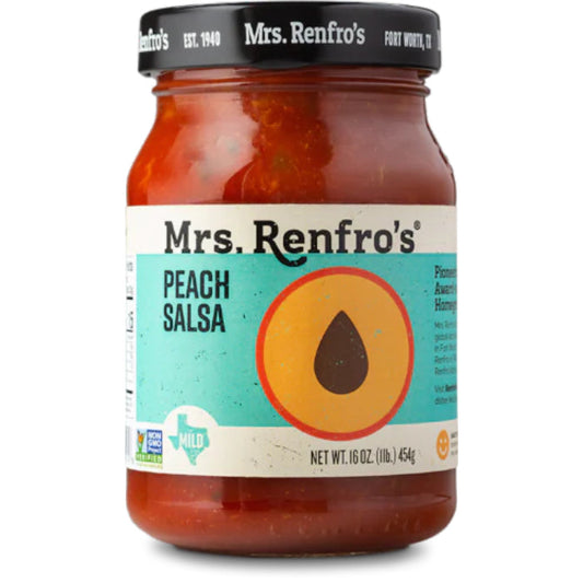 MRS RENFRO SALSA PEACH 16 OZ - Pack of 6