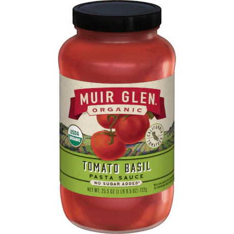 MUIR GLEN SAUCE PASTA TOMATO BASIL 23.5 OZ - Pack of 12