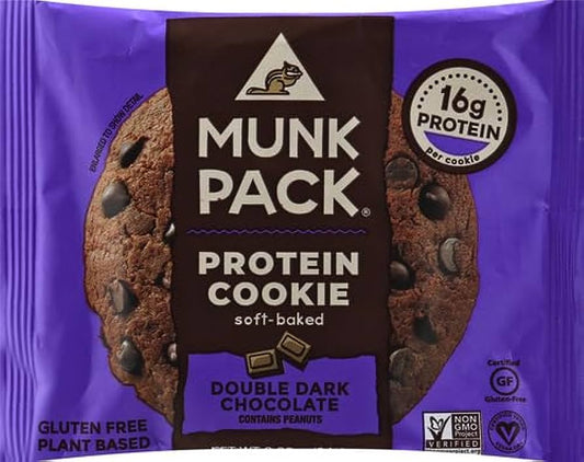MUNK PACK - PROTEIN COOKIE DOUBLE DARK CHOCOLATE, 2.96 OZ | Pack of 6