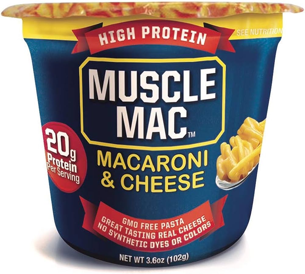 Muscle Mac - High Protein Macaroni & Cheese, 3.6 OZ | Pack of 12