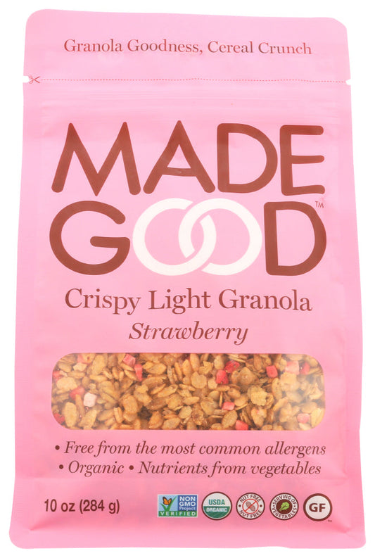 MadeGood, Crispy Light Granola, Strawberry, 10 oz
 | Pack of 8 - PlantX US