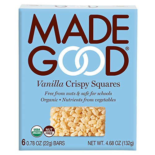 MadeGood, Crispy Squares, Vanilla, 6 Bars, 0.78 oz 
 | Pack of 6 - PlantX US