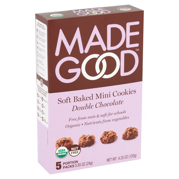 MadeGood, Soft Baked Mini Cookies, Double Chocolate, 5 Portion Packs
 | Pack of 6 - PlantX US