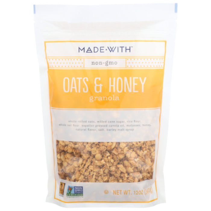 MADE WITH - HONEY & OAT GRANOLA, 12 OZ - Pack of 6