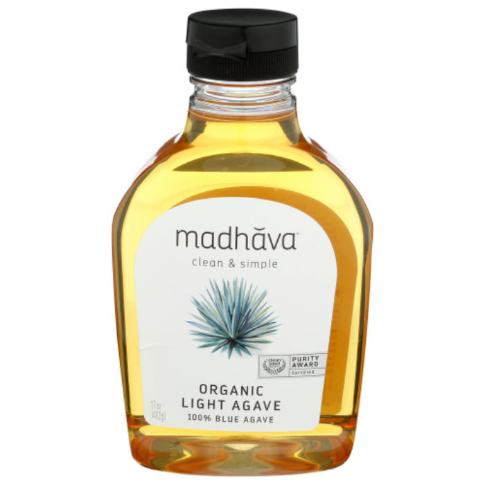 MADHAVA - AGAVE NECTAR GOLDEN LIGHT, 17 OZ - Pack of 6