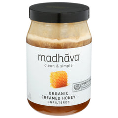 MADHAVA - ORGANIC RAW HONEY, 22 OZ - Pack of 6