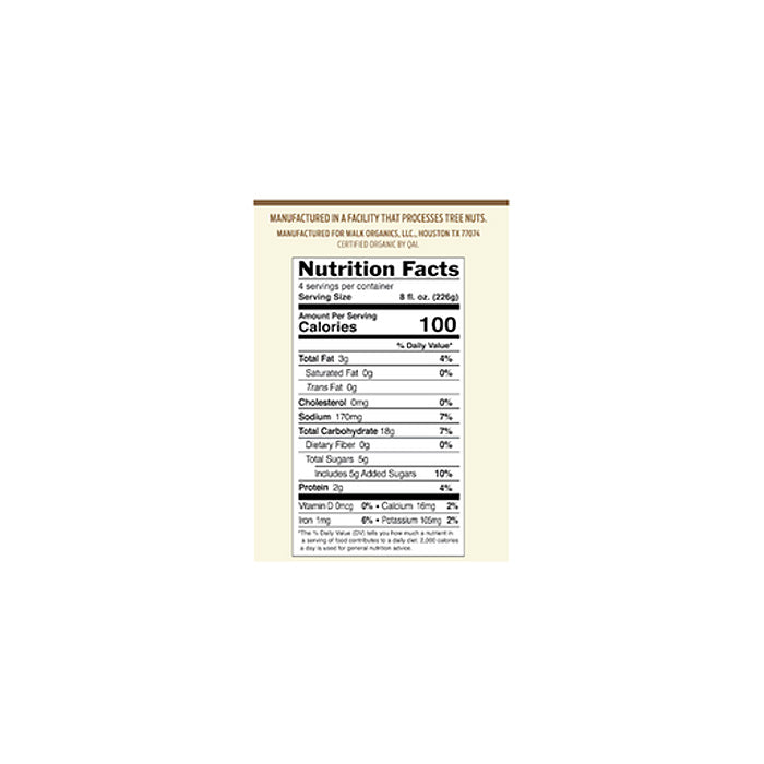 Malk - Original Organic Oat Malk, 32oz - back