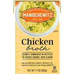 MANISCHEWITZ - CHICKEN BROTH ASEPTIC, 17 FO | Pack of 12