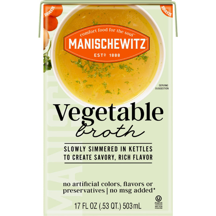 MANISCHEWITZ - VEGETABLE BROTH ASEPTIC, 17 FO | Pack of 12