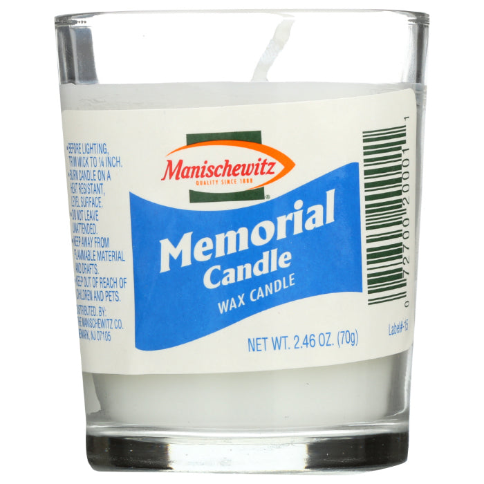 MANISCHEWITZ - MEMORIAL CANDLE GLASS, 1 EACH | Pack of 24