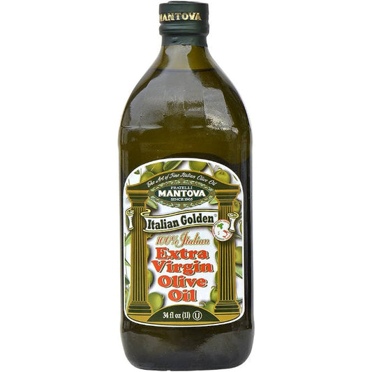 MANTOVA - ITALIAN GOLDEN EXTRA VIRGIN OLIVE OIL, 34 FO | Pack of 6