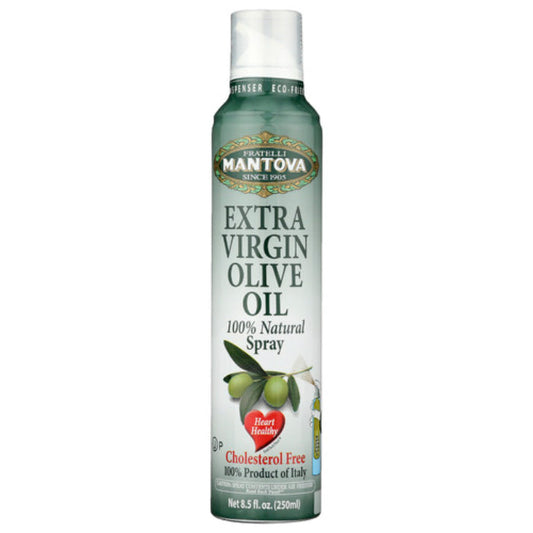 MANTOVA - EXTRA VIRGIN OLIVE OIL CHOLESTEROL FREE SPRAY, 8.5 OZ | Pack of 6