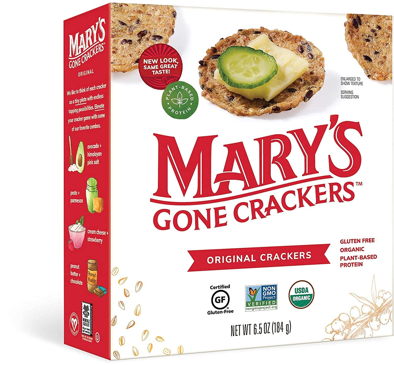 Mary's Gone Crackers Original Crackers, Organic Brown Rice, Gluten Free, 6.5 OZ
 | Pack of 6 - PlantX US