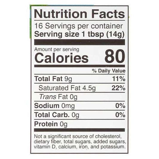 Melt - Organic Unsalted Butter Sticks, 8oz - nutrition facts