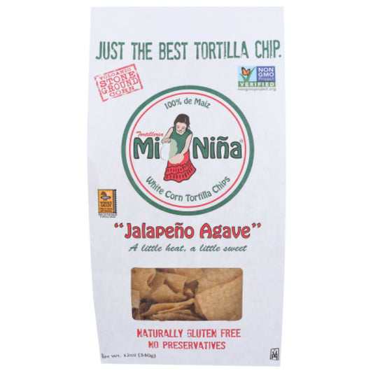 MI NINA TORTILLA CHIP JALPNO AGAV 12 OZ - Pack of 9