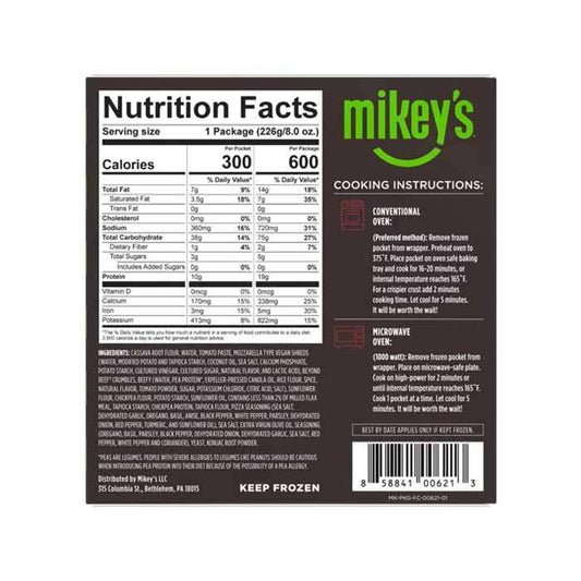 Mikey's - Meaty Marinara Plant-Based Pockets, 8oz - back