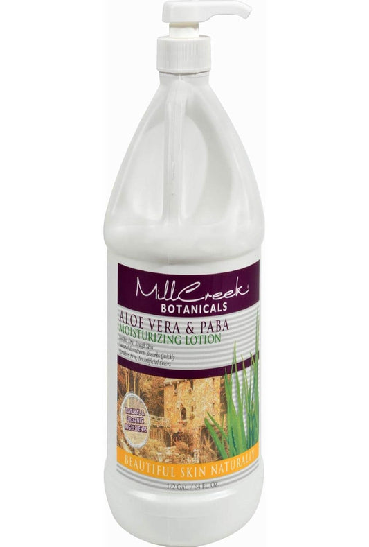 Millcreek - Botanicals Aloe Vera and Paba Moisturizing Lotion, 64 Fl Oz