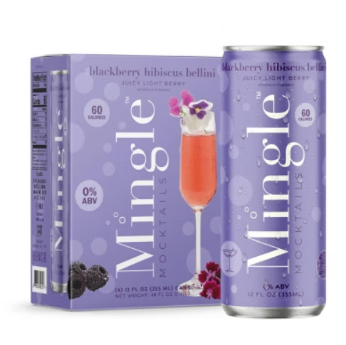 Mingle Mocktails - Bellini Blackberry Hibiscus, 4Pk, 48fo