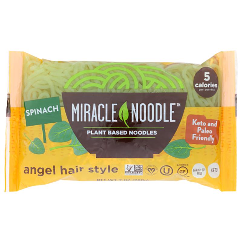 Miracle Noodle Miracle Spinach Angel Hair, 7 oz pack of 6