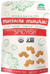 Mustache Munchies - Spicyish Crackers , 4 oz Pouch  Pack of 8