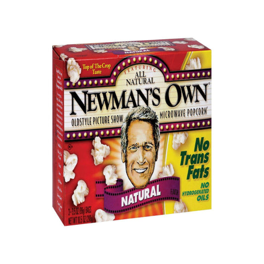 NEWMANS OWN POPCORN MICROWAVE REG 10.5 OZ - Pack of 12