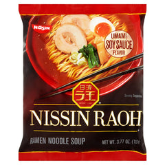 NISSIN SOUP RAOH UMAMI SOY SAUCE 3.77 OZ - Pack of 6