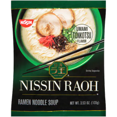 NISSIN SOUP RAOH UMAMI TONKOTSU 3.77 OZ - Pack of 6