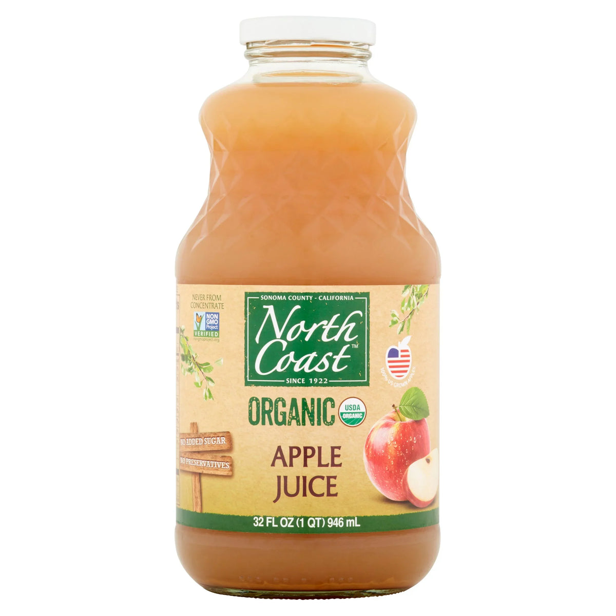 NORTH COAST JUICE APPLE ORG 32 OZ - Pack of 6