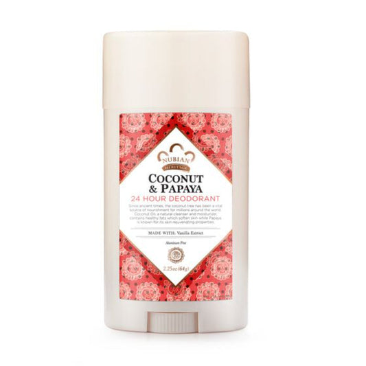 NUBIAN HERITAGE - Deodorant Coconut Papaya 2.25OZ ( Pack of 3)