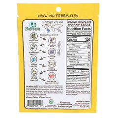 Natierra - Organic Freeze-Dried Chocolate-Covered Fruit Banana Slices back