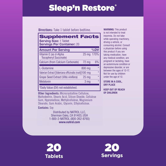 Natrol - Sleep N Restore, 20 TB