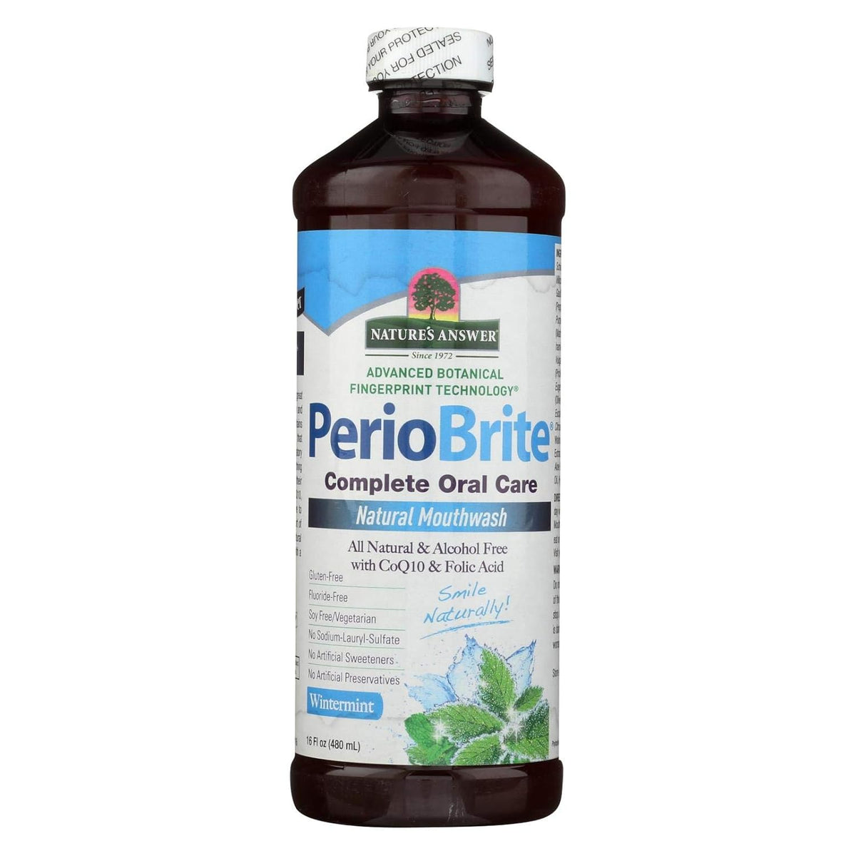 Nature S Answer - PerioWash Mouthwash Alcohol-Free Winter Mint, 16 Fl Oz | Pack of 3