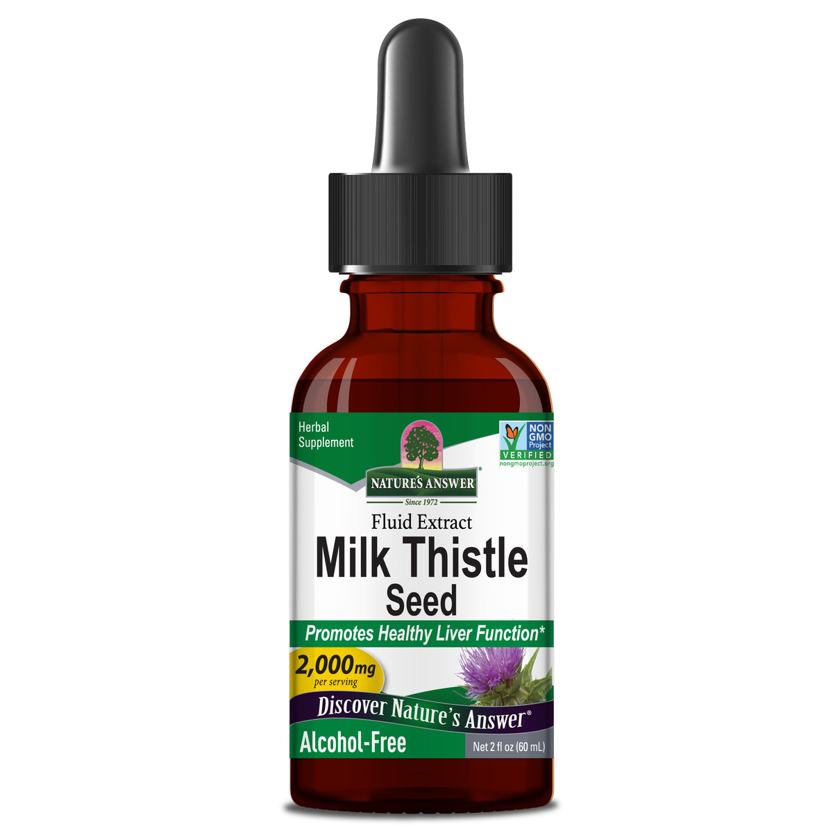 Nature's Answer - Milk Thistle, Alcohol-Free, 2,000 mg, 1 fl Oz