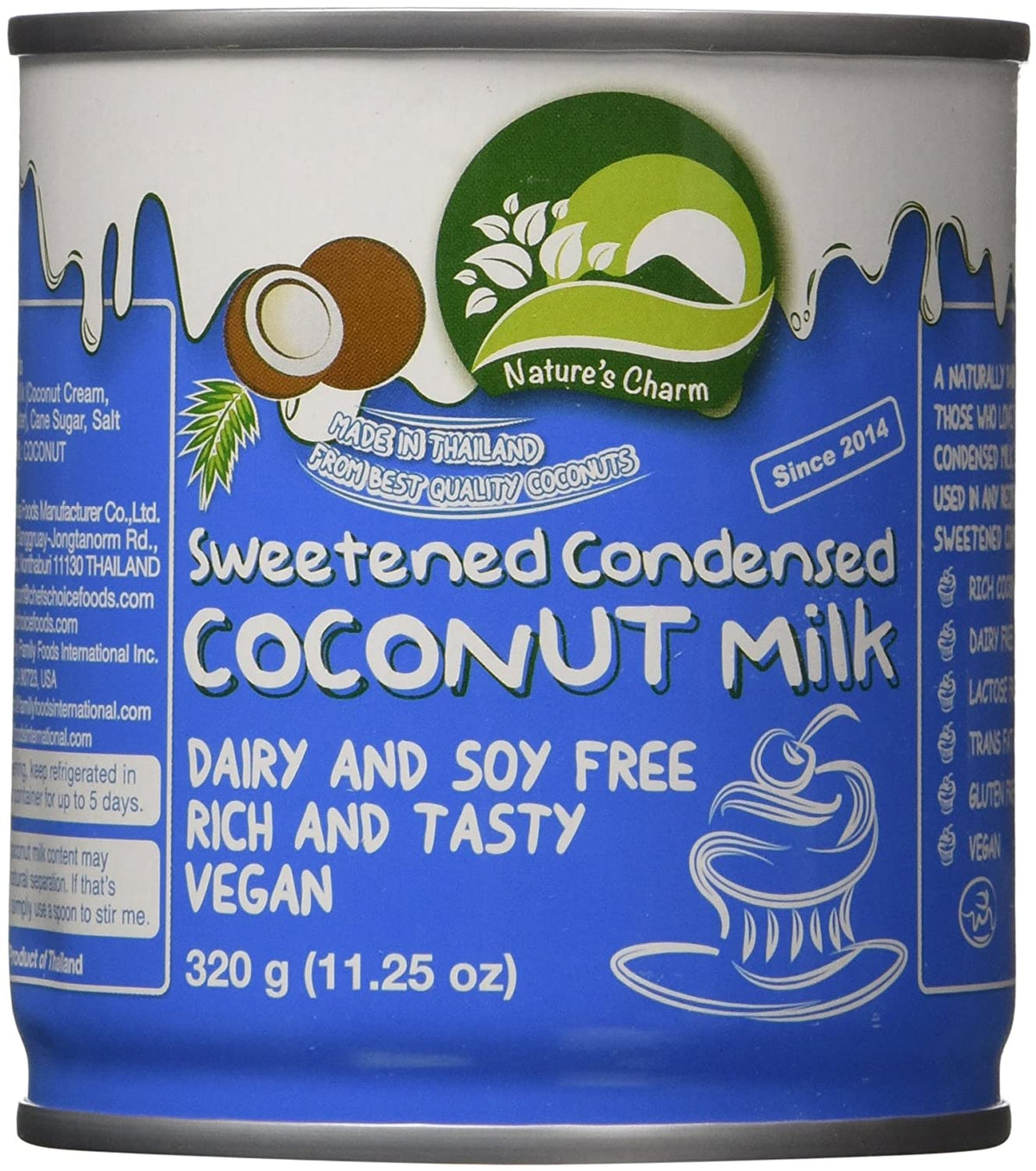 NATURES CHARM - Condensed Coconut Milk 11.25OZ ( Pack of 6)