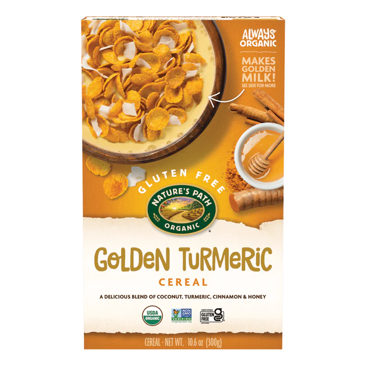 Nature's Path - Organic Cereal Golden Turmeric Flakes, 10.6 Oz | Pack of 6