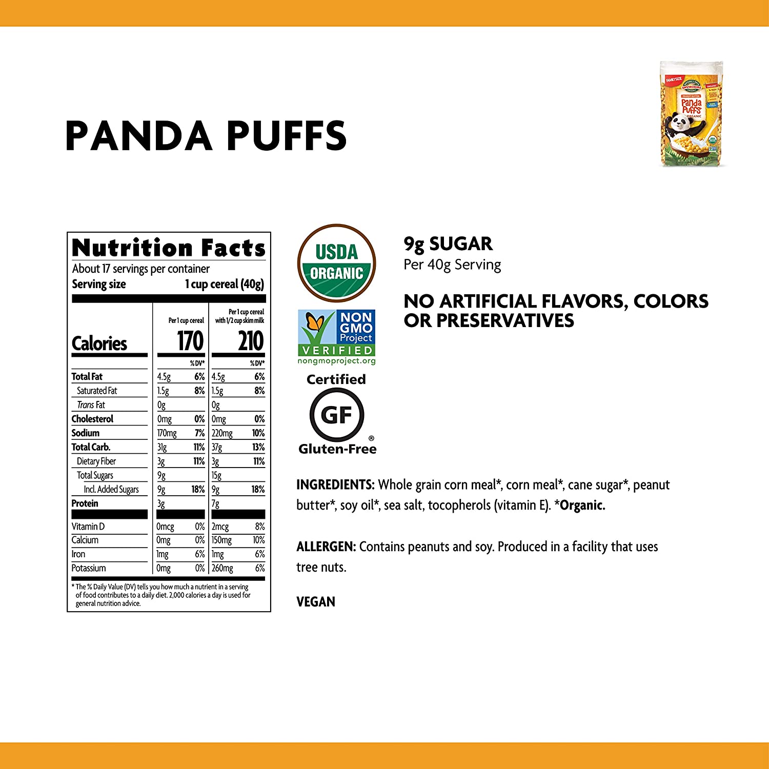 Nature´s Path-Panda Puff Cereal