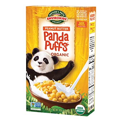 Natures Path Panda Puffs Organic Peanut Butter Cereal, 10.6 Oz
 | Pack of 12 - PlantX US