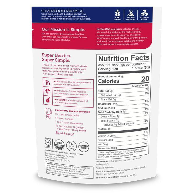 Navitas-Superfood + Berry Blend, 5.3 oz