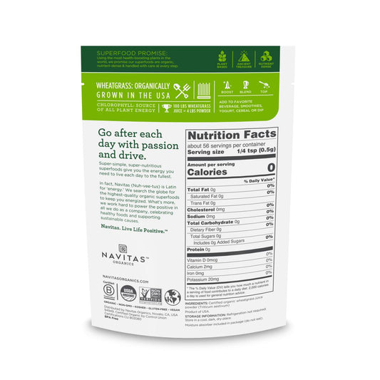 Navitas-Wheatgrass Powder, 1 oz