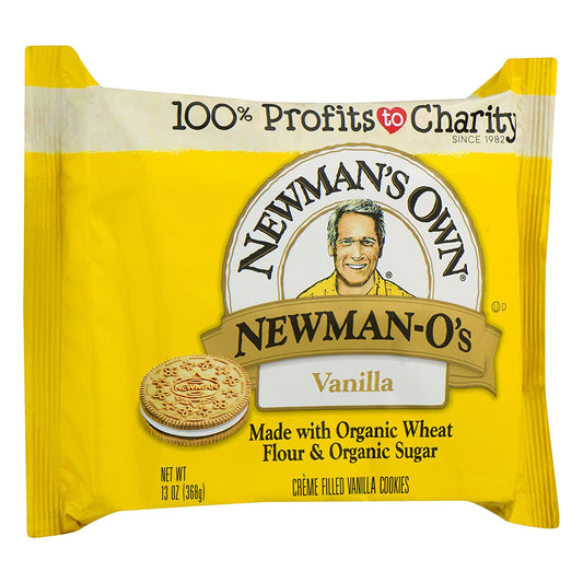 Newman's Own Organics Newman-O's Vanilla Creme Filled Vanilla, 13 Oz
 | Pack of 6 - PlantX US