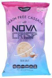 Nova Crisp - Grain Free Cassava Chips Sea Salt - 4 oz. | Pack of 12